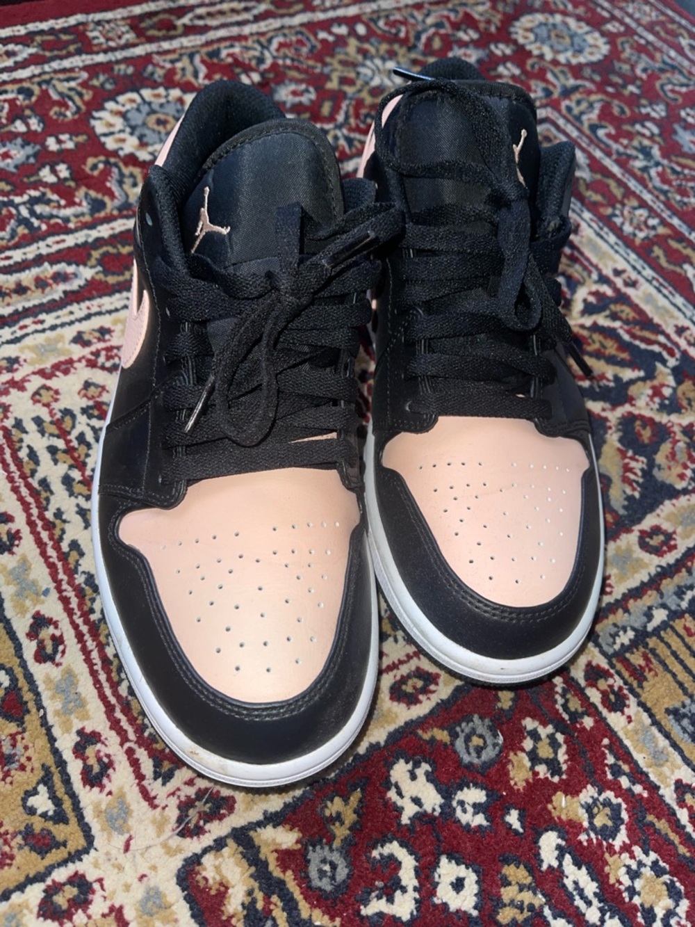 Jordan Low Top Sneakers - Black & Peachy Pink